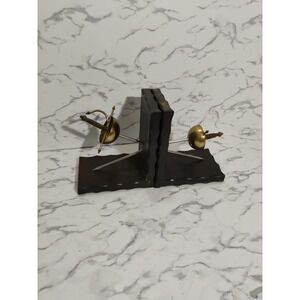 Mid-Century Sword Bookends Apco Fencing Swords  Musketeers Knight Medieval Mcm